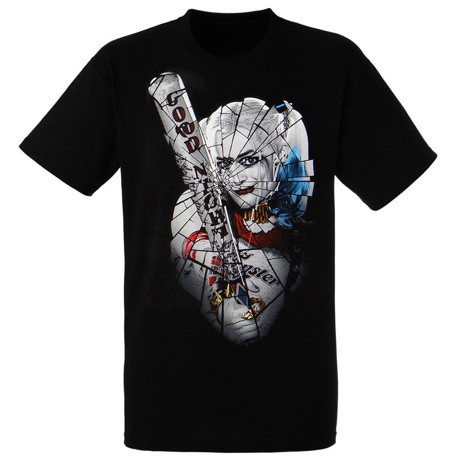 Suicide Squad Harley Quinn Tunnel Vision FRONT/BACK PRINT 100% Poly T-Shirt 
