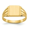 thumbnail image 1 of Real 14kt Yellow Gold 9.0x8.0mm Open Back Signet Ring Size: 7; for Adults and Teens; for Women and Men, 1 of 5