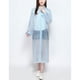 thumbnail image 2 of Chubasquero transparente de punto de onda para adultos, impermeable, con capucha, poncho, impermeable, unisex, portátil, transparente, para lluvia, para adultos, hombres, mujeres (azul), 2 of 5