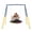 Blue Steel, variant on XIZE Heavy-Duty A-Frame Metal Swing Set for Backyard with 1 Saucer and 1 Belt Swing Seat, Outdoor Playset for family