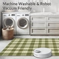 thumbnail image 5 of ODIKA 4'x6' Machine Washable Non-Slip Area Rug, Elegant Minimalist Hexagon Arrangement High Traffic Rug, Green, 34456, 5 of 7