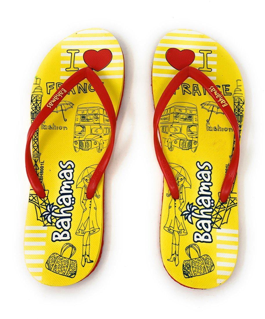 Relaxo - Bahamas Flip Flops Sandals Slippers for Women with Summer Fun Prints - Walmart.com 