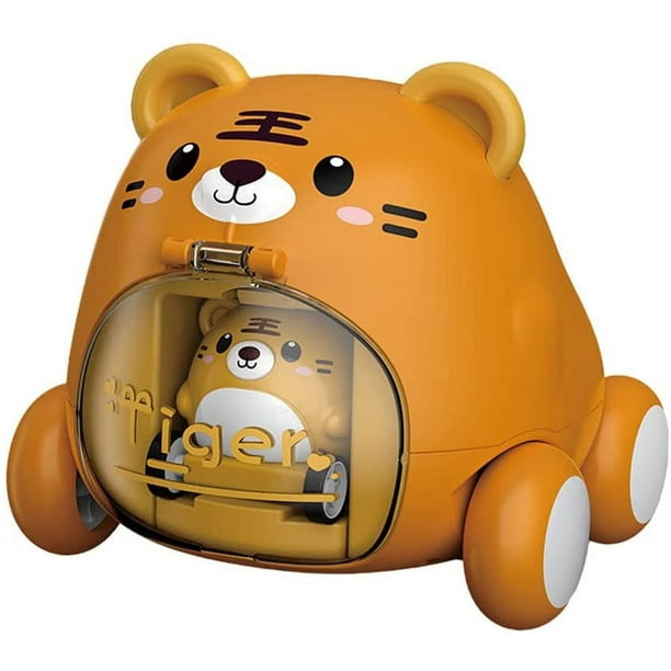 Coche de juguete, prensa infantil, simpático vehículo de carreras con catapulta para mascotas, juguete educativo - Tigres
