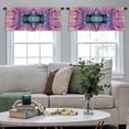 thumbnail image 3 of LALILO Kitchen Curtain Valance Kaleidoscope Art Rod Pocket Window Curtain 52"x 18" Set of 2, 3 of 6