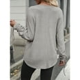 thumbnail image 5 of SOMER Women’s Tunic Tops Long Sleeve Dressy Blouses Lightweight Casual Pullover with Ruched Sleeves Soft Loose Fit Tunic for Fall and Winter, 5 of 8