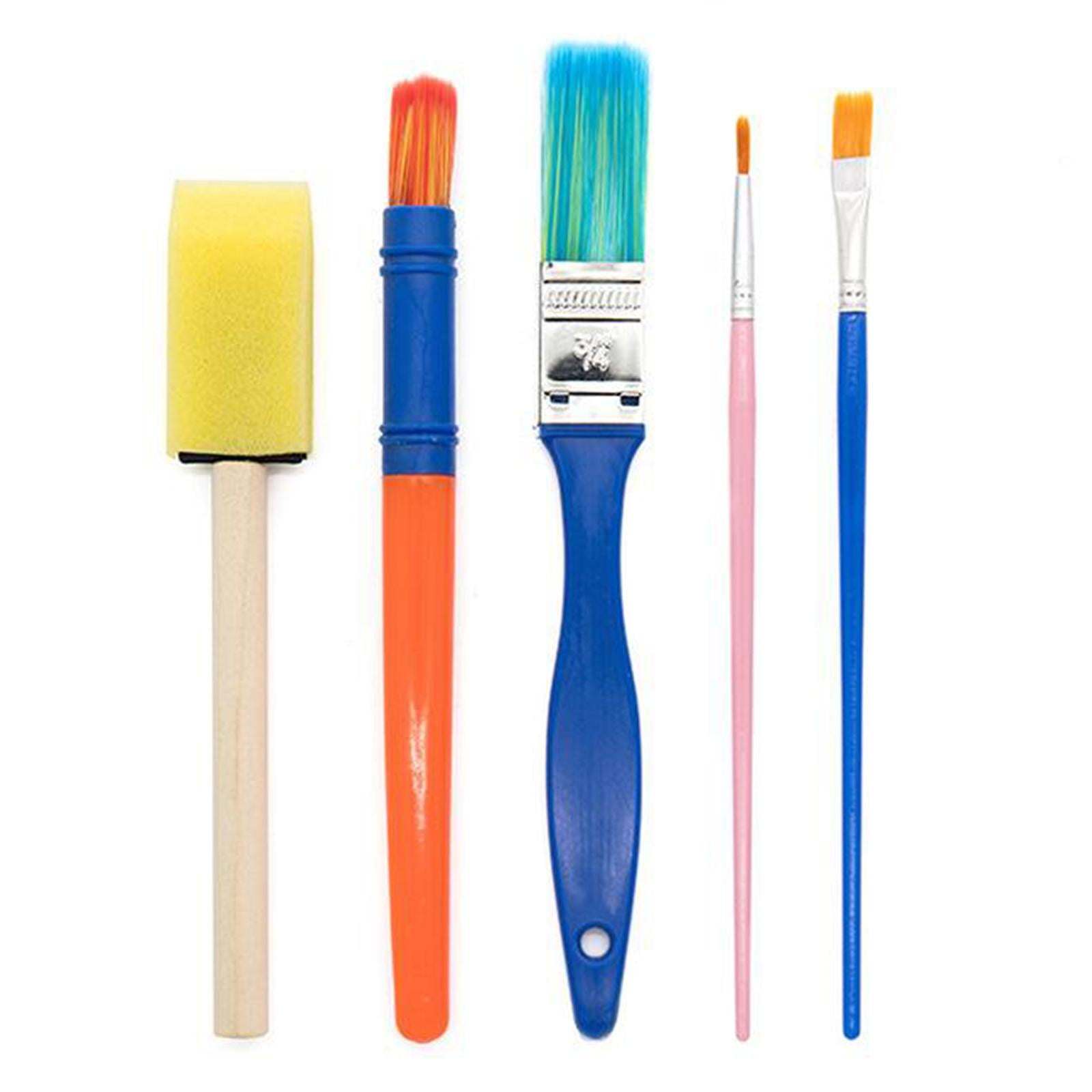 LeeQinersw 36Pcs Kids Paint Brushes Sponge Painting Brush Tool Set for Children Toddler DIY