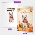 thumbnail image 2 of Happy Thanksgiving Cairn Terrier with Turkey Pumpkins Autumn Vibes 5x7in Folded Greeting Card Cairns Dog Lover Single Note Card with Envelope - 12018, 2 of 5