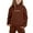 Coffee, variant on Stylish 2-Piece Girls Outfits Set, Trendy New York Letter Print Hooded Sweatshirt & Jogger Sweatpants Lounge Set for Ages 2-13, Easy Care Winter Casual Wear