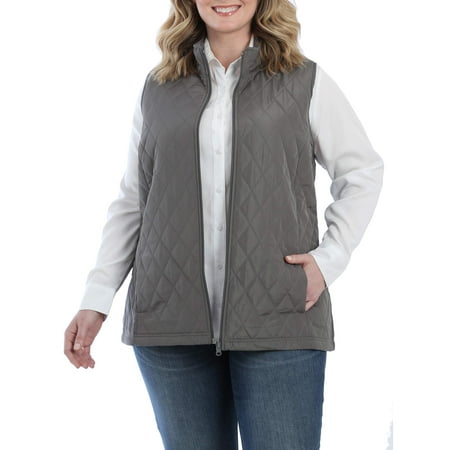 Reversible Quilted Vest - Women's Plus Quilted Reversible Vest