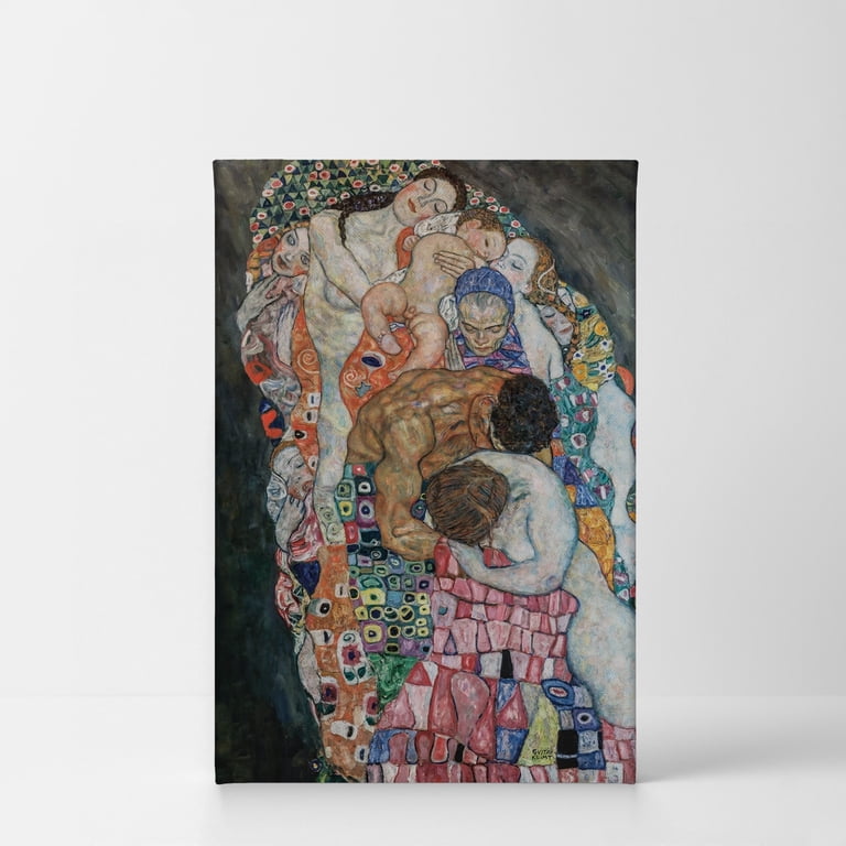 Gustav Klimt Death And Life Large Colourful Gustav Klimt Wall Art