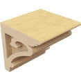 thumbnail image 5 of 4"W x 4"D x 4"H Wide Mayflower Rough Cedar Woodgrain TimberThane Corbel, Primed Tan, 5 of 6