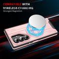 thumbnail image 3 of Designed for Samsung Galaxy Z Fold 7 Magnetic Hard Case, Compatible with Magsafe, Rugged 360 Rotating Ring Kickstand Heavy Duty Shockproof Protection Phone Case for Samsung Galaxy Z Fold 7, Pink, 3 of 8