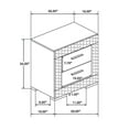 thumbnail image 5 of Ivon Nightstand, 2 Storage Drawers, 26 Inch Glossy Gray Hardwood, 5 of 7