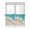 Turquoise, variant on Half Window Curtain 36 Inches Long, Turquoise Ocean Window Treatment Curtain Drapes, Gradient Brown Shore Sandy Beach Abstract Small Tier Curtains for Bathroom Over Sink, 27.5"x36", 2 Panels