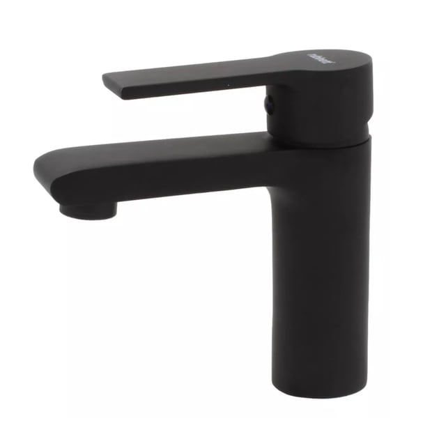 Monomando Lavabo U Ovalin Baño Acero 304 Corto Negro Mate Bc