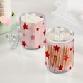 thumbnail image 5 of Red Pink Stars Translucent Plastic Cans Storage Canisters with Lid Set of 2, 5 of 7