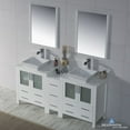 thumbnail image 3 of Sydney 72" Double w/ Vessel Sinks and Mirrors (Glossy White), 3 of 8