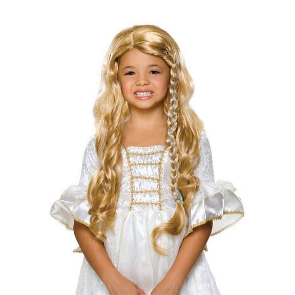 HALLOWEEN Glamorous Princess Gold Halloween Costume Wig, for Child Blonde