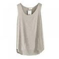 thumbnail image 6 of Summer Women Solid Loose Vest Sleeveless Cotton Tank Tops Basic Tee Blouse Cami Camisole Loose Fitting Vest, 6 of 10
