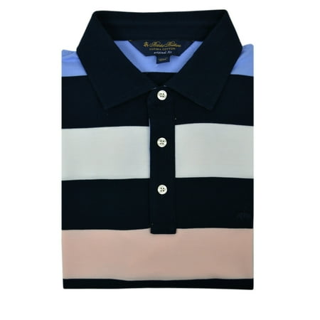New Brooks Brothers Mens Blue Multi Striped Original Fit Polo Shirt Medium M 3134-7