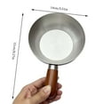 thumbnail image 2 of Stainless Steel Pot with Lid, Single Serve Pan for Ramen, Milk & Baby Food, Wood Handle Design, 2 of 5