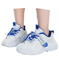 thumbnail image 3 of Toddler Girl Shoes,Sneakers Stylish Boys Breathable Athletic Thick Sole Lace Up Soft Comfort,Toddler Shoes Girl,Blue,11-11.5 Years, 3 of 7