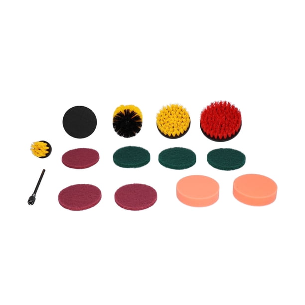 Juego De Cepillos De Taladro Eléctrico, Juego De Cepillos De Taladro Fuerte De Nailon + Esponja Para Limpiar Baldosas De Suelo De Piscina Para Neumáticos De Coche Para EOTVIA Electric Drill Brush Set