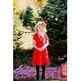 thumbnail image 2 of Little Dress Shoppe, LLC Fancy Red Lace Twirly Dress, Female Toddler Knee Length Frock Dress., 2 of 9
