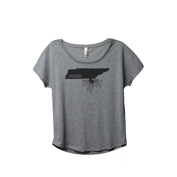 Thread Tank Home Roots State Tennessee TN Women's Relaxed Slouchy Dolman T-Shirt Tee Heather Grey Small