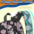 thumbnail image 5 of Skull and Butterfly Gothic Pattern 17" School Backpacks for Teens,Waterproof Oxford Fabric,S-Shape Padded Straps for School,Travel,Hiking,Camping, 5 of 5