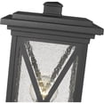 thumbnail image 4 of Z Lite 583PHMS-BK 16 in. Brookside 1 Light Black Outdoor Post Mount Fixture, 4 of 4