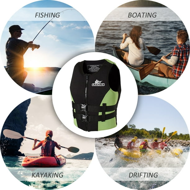 SAILTREK Neoprene Fishing Life Jacket Watersports Kayaking Boating Drifting  Safety Life Vest 