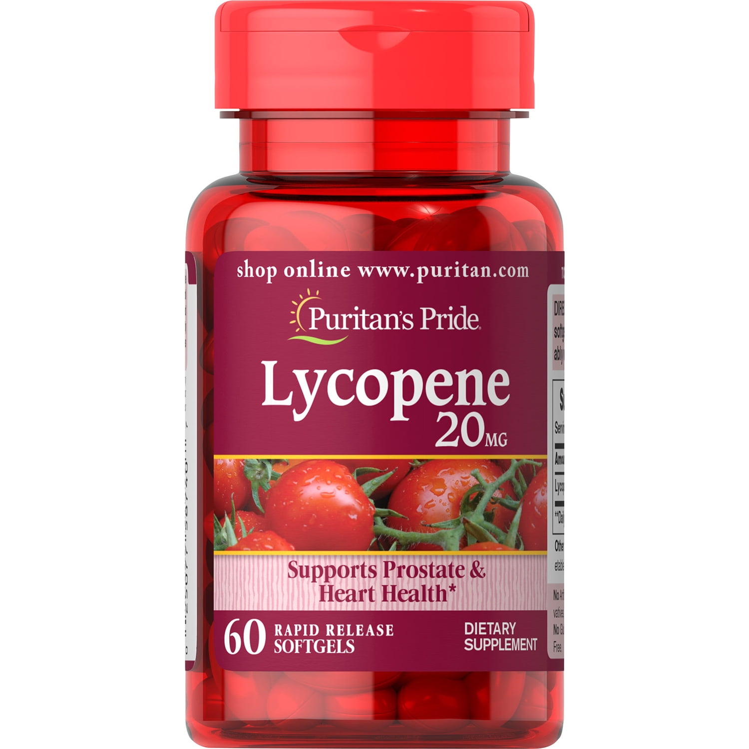 Puritan's Pride Lycopene 10 mg-100 Softgels - Walmart.com