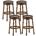 thumbnail image 1 of Costway Set of 4 29'' Swivel Bar Stool Leather Padded Dining Kitchen Pub Chair Backless, 1 of 10