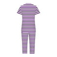 thumbnail image 6 of CLOISE Loungewear for Women Set 2 Piece Casual Short Sleeve Sleepwear Blouses and Cozy Capri Pants with Pockets PJ Set Comfy Striped Printed Trendy Pjs, 6 of 7