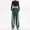 Green, variant on IDALL Wide Leg Pants Woman Sweatpants Women Stitching Wide Leg Loose Waist Design Pocket High Waist Straight Leisure Pants High Waisted Pants Women'S Pants Black L