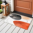 thumbnail image 4 of 2x3 Ft Entryway Area Rug, Black Orange Art Kitchen Rug Runner Washable Floor Mat, Geometric Modern Abstract Art Non Slip Indoor Door Mat Throw Carpet for Bathroom Living Room Bedroom, 4 of 8