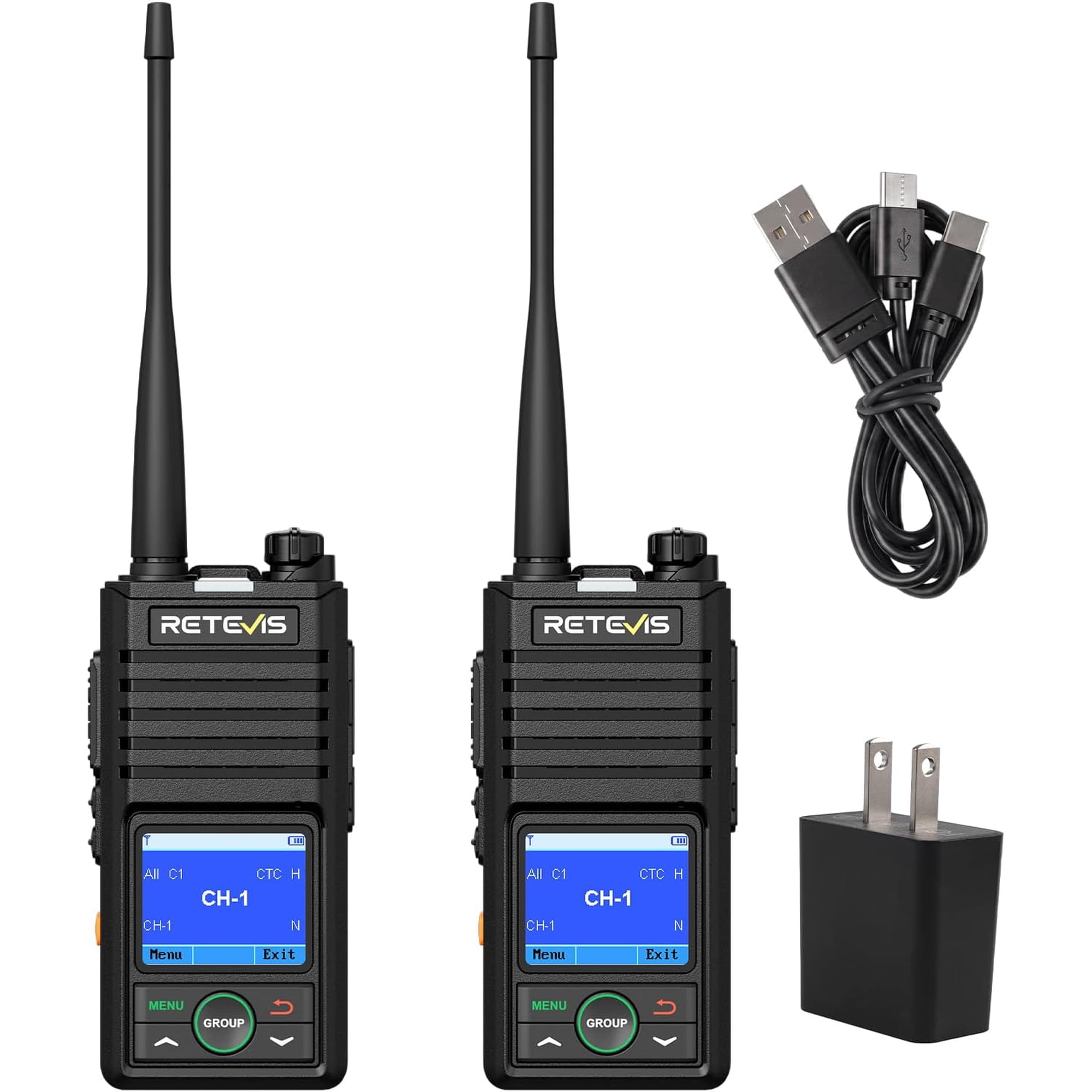 RB58F Bluetooth Walkie Talkies License-Free 2 Pack