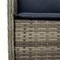 thumbnail image 3 of vidaXL 7 Piece Garden Dining Set with Cushions Grey Poly Rattan, 3 of 5
