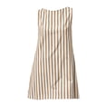 thumbnail image 6 of Kukoosong Women's Sleeveless Striped Tank Dress with Pockets, Round Neck Mini Casual Loose Flowy T-Shirt Dress, Summer Beach Dress, 6 of 6