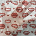 thumbnail image 3 of Vintage Tulle Curtains with Rod Pocket, Various Women Lip Forms in Several Gestures Sad Nervous Happy Female Print, Sheer Drape for Wedding Party 2 Panels, 7 Sizes, Vermilion and White, by Ambesonne, 3 of 3