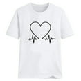 thumbnail image 4 of IROINNID Womens Casual Work Tops Short Sleeve Round Neck Funny Printed T-Shirt Tops, 4 of 6
