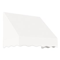 Awntech 3.38 Ft San Francisco Closed-Sided Fixed Awning Canopy (40.5in x 24in x 42in), White