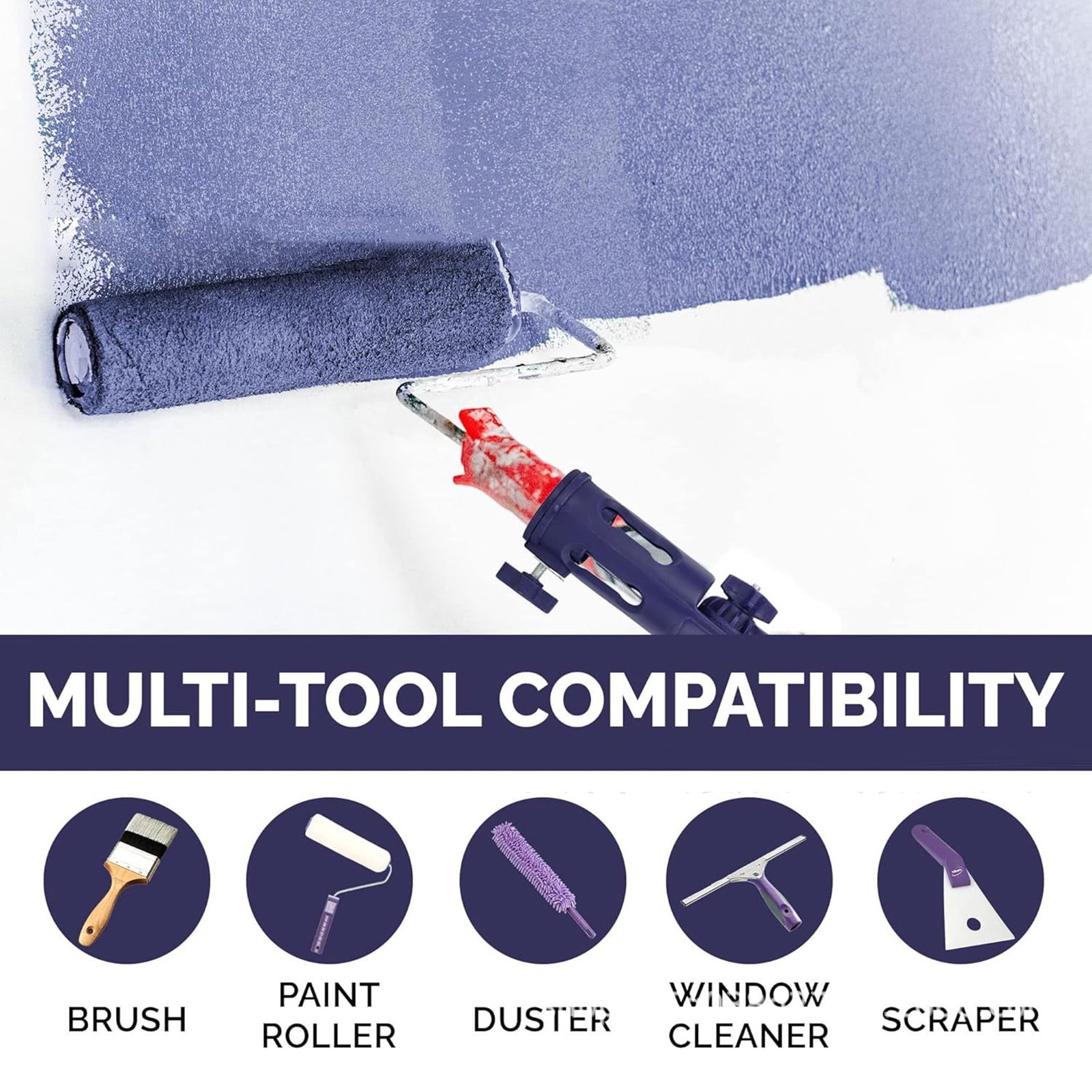 Adjustable Paint Brush Holder Paint Brush Extension Handle Corner Painting Tool For Precise Wall Ceiling