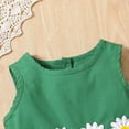 thumbnail image 5 of Mercatoo Girls Green A-Line Flower Dress Cute Solid Color Sleeveless 𝐌ini Dresses with Chrysanthemum Belt Princess Dress, 5 of 6