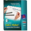 Avery Index Maker Print & Apply Clear Label Dividers with White Tabs - Unpunched