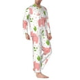 thumbnail image 2 of Xecao Funny Little Pigs Print Pajamas Set Mens Pajamas Long Sleeve Loungewear Two-Piece Sleepwear Button-Down Pjs Set,2PJS-Small, 2 of 7