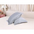 thumbnail image 6 of REGALWOVEN Velvet Pillow Cases Queen Size Set of 2, Pillow Covers with Zipper Closure Gray Queen, 6 of 7
