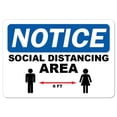 thumbnail image 1 of SignMission OS-NS-A-1218-25594 Signe de Préavis Coronavirus - Zone de Distanciation Sociale, 1 of 1