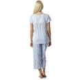 thumbnail image 3 of Casual Nights Women's Short Sleeve Lace Dot Capri Pajama Set, 3 of 4
